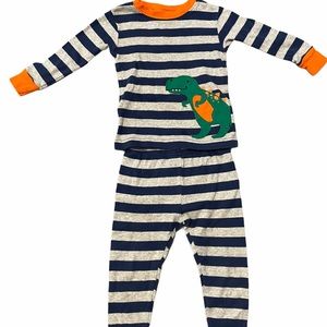 Carter’s striped dinosaur pajamas 18mo